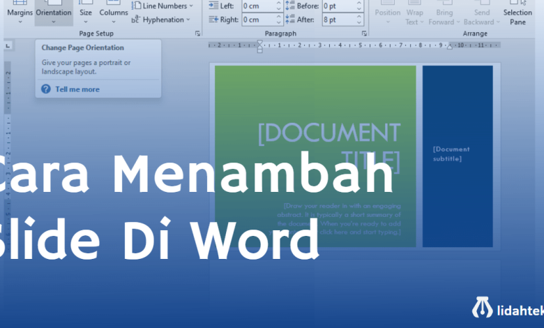 cara menambah slide di word