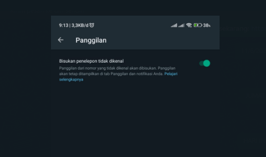 Cara Mute Telepon WA