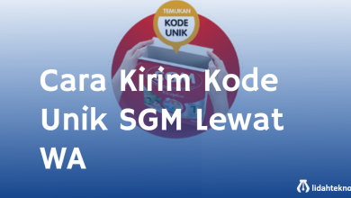 Cara Kirim Kode Unik SGM Lewat WA