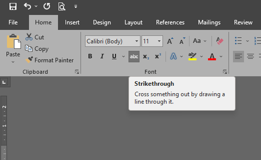 cara menyilang jawaban di Word