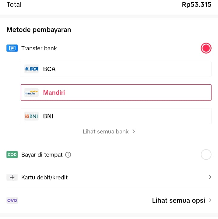 Cara Bayar TikTok Shop Lewat Mandiri