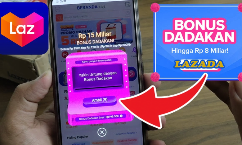 Cara Gunakan Bonus Dadakan Lazada
