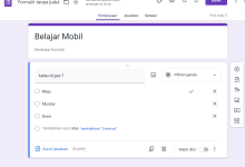 cara membuat soal pilihan ganda di google form