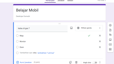cara membuat soal pilihan ganda di google form