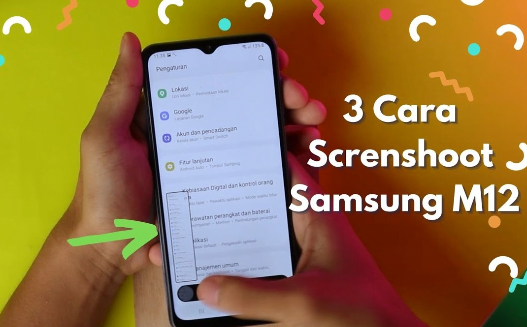 Cara Screenshot HP Samsung M12