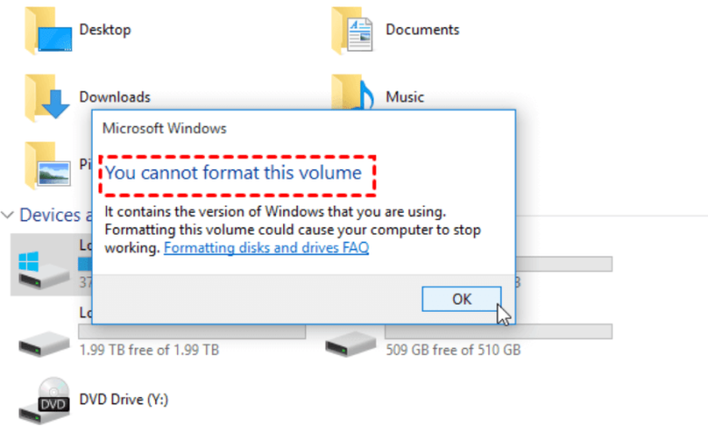 SSD Tidak Bisa Diformat