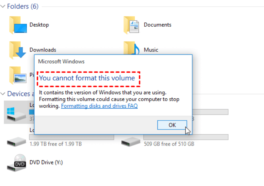 SSD Tidak Bisa Diformat