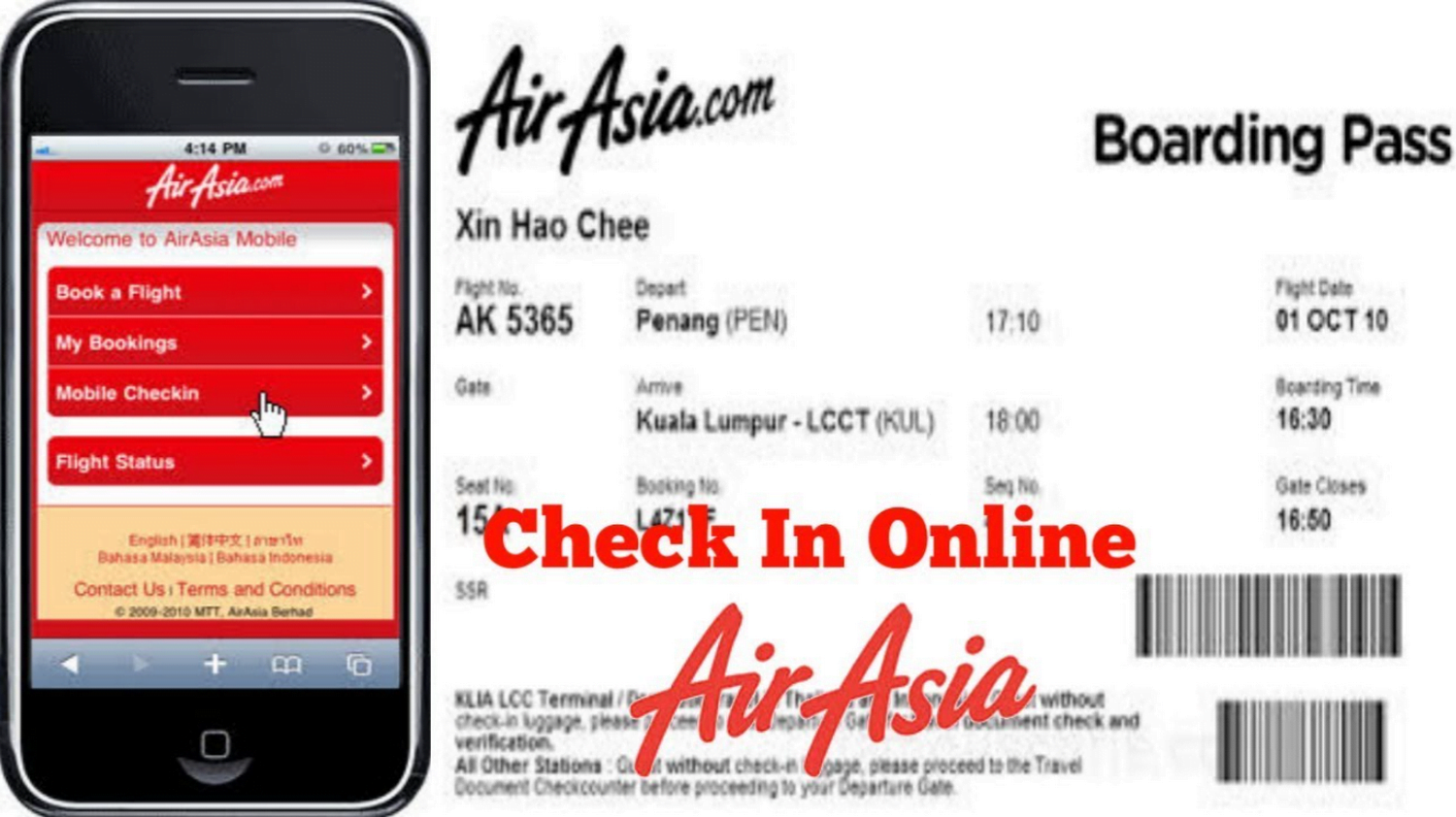 Cara Check-in Online Air Asia
