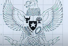 Cara Gambar Burung Garuda Pancasila Metode Garis Bantu