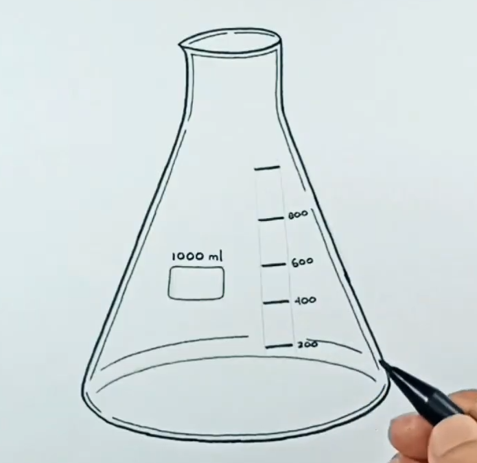 Cara Menggambar Erlenmeyer