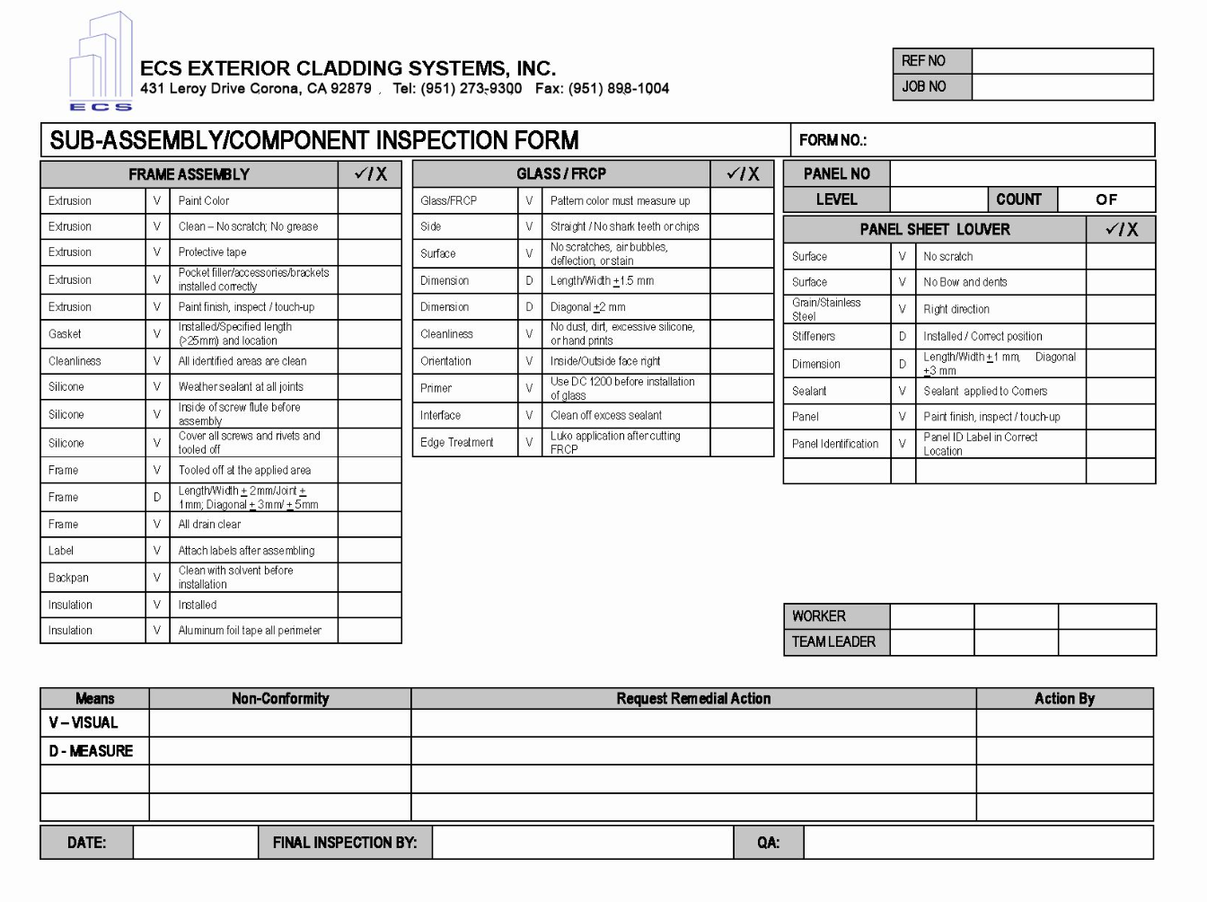 Contoh Form Quality Control Produksi