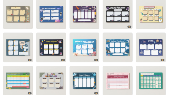Template Jadwal Pelajaran Excel