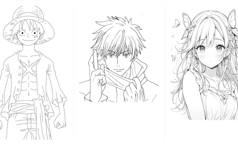 Gambar Yang Belum Diwarnai Anime