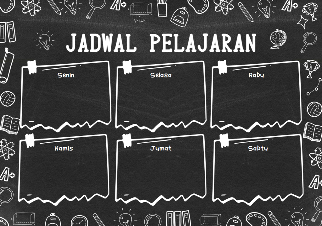 Template Jadwal Pelajaran Excel Laki-laki