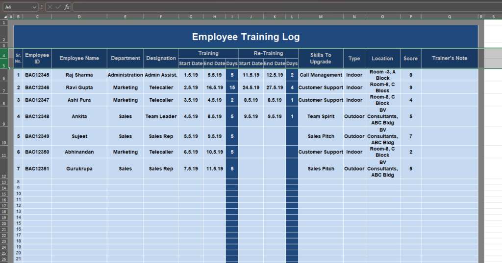 Contoh Manpower Planning Excel