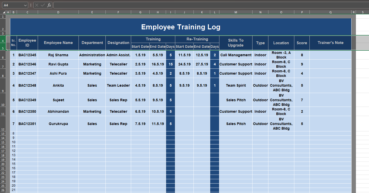 Contoh Manpower Planning Excel