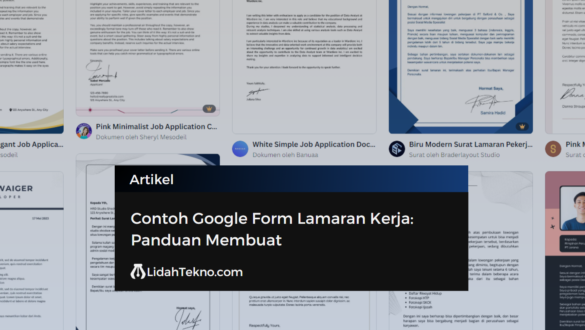 Contoh Google Form Lamaran Kerja