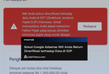 Solusi Google Adsense NIK Anda Belum Diverifikasi terhadap Data di DJP