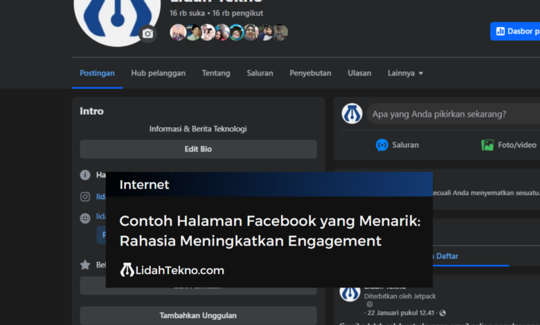 Contoh Halaman Facebook yang Menarik