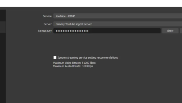 Where to Put Stream Key in OBS