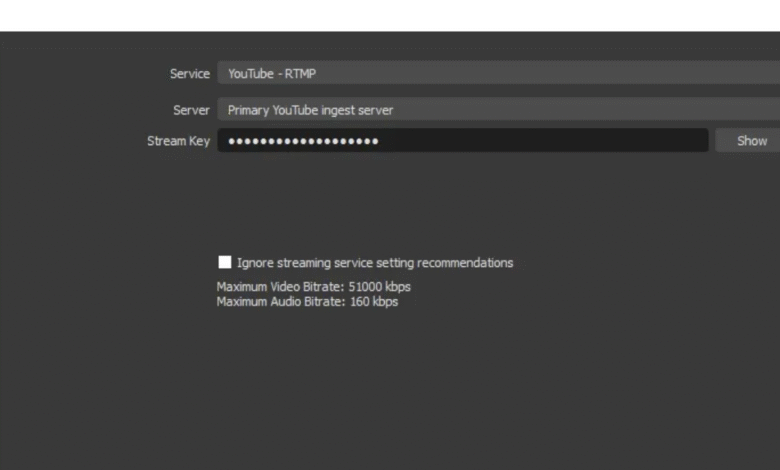 Where to Put Stream Key in OBS