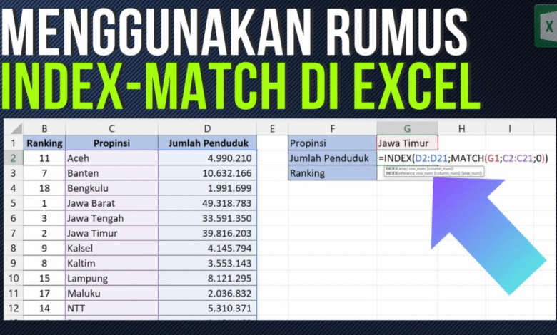 Fungsi INDEX MATCH pada Excel: Penjelasan Lengkap dan Contoh Praktis
