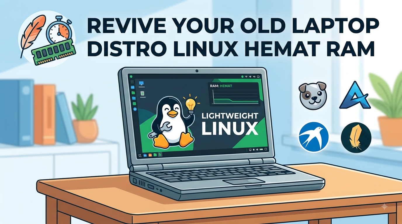 The Most Ram Saving Linux Distro for Old Laptops|LidahTekno